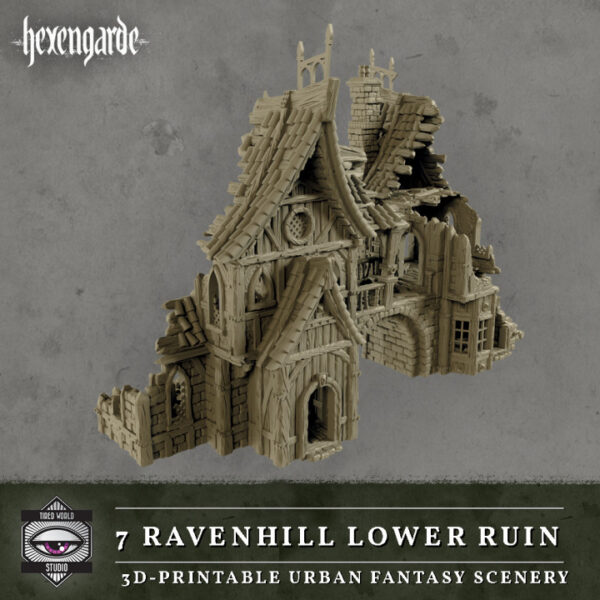 720X720-006 Ravenhill Lower Ruin - Hexengarde para Escenografía Fantasía