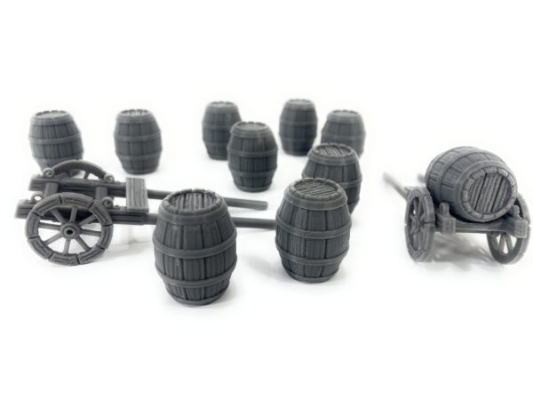 IMG_1518 2 Carros y 10 Barriles para Fantasy Scatter Terrain