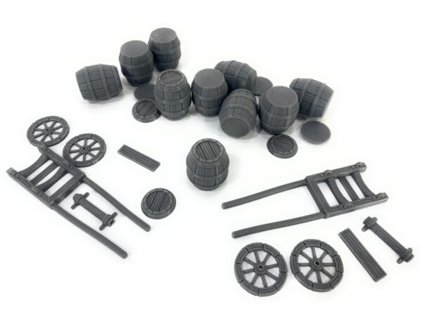 IMG_1519 2 Carros y 10 Barriles para Fantasy Scatter Terrain