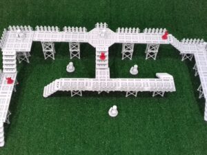 Sector mechanicus scaffolding table wargame terrain scenery (3) Plataformas Modulares - 60 piezas de escenografía industrial