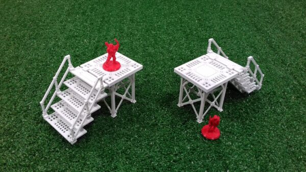 pack escaleras warhammer 40k (2) 2 Escaleras Industriales con Plataformas – Escenografia
