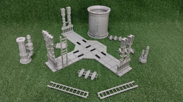 sector mechanicus necromunda (5) CrossHive Industrial Platforms - Set Modular de Escenografía
