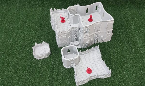 Ork fortress for sci fi warhammer 40k terrain (1) Fortaleza Orkos - Warpzel