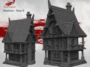 Vladistov Shop 2 release - By AiR Tienda 2 de Vladistov, escenografía de fantasía con porche y tejado a dos aguas
