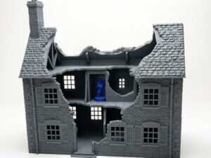 Edificio grande en ruinas de normandía