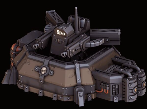 torreta de defensa para escenografía futurista · Torreta de defensa futurista
