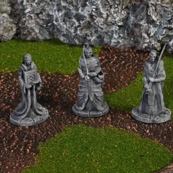 006-0205-0 estatuas élficas para escenografía de jardines · 3 estatuas élficas de Noldareth