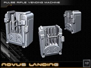 máquina expendedora de rifles para escenografía · Máquina expendedora de rifles