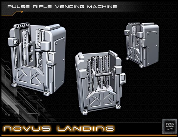 007-0011-0 máquina expendedora de rifles para escenografía · Máquina expendedora de rifles