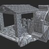 007-0681-0 molino de agua medieval para escenografía · Molino de agua medieval