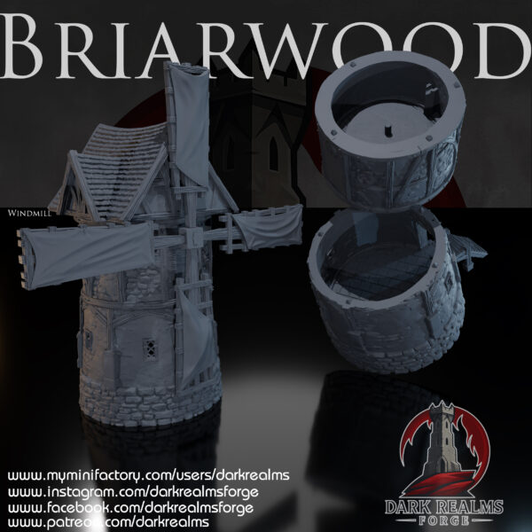 010-0136-1 Molino de Briarwood · imagen del diseñador