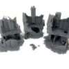 tres edificios derruidos para escenografía urbana · 3 ruinas de Briarwood · Pack 3