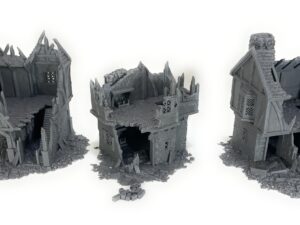 010-0144-0 conjunto de ruinas de entramado para wargames · 3 ruinas de Briarwood · Mix 1