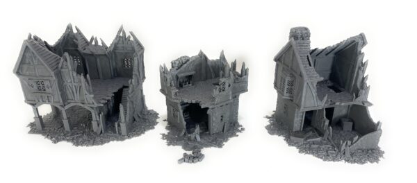 conjunto de ruinas de entramado para wargames · 3 ruinas de Briarwood · Mix 1