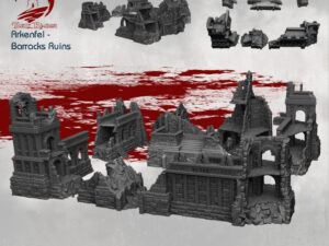 cuartel en ruinas para escenografía fantástica · Cuartel en ruinas de Arkenfel