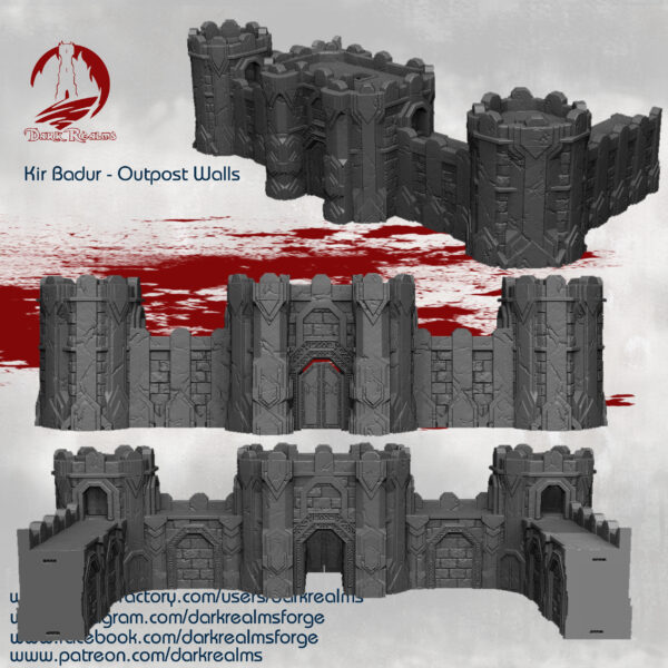 murallas enanas para escenografía de fortaleza · Murallas enanas de Dwarves