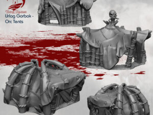 dos tiendas orcas para campamento de wargames · 2 tiendas orcas