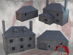 010-0909-0 granja europea para escenografía histórica · Granja de Overlord 1944