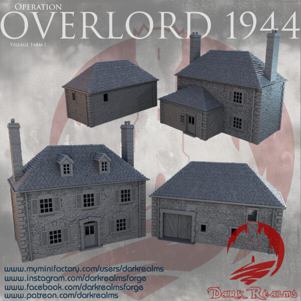 010-0909-0 granja europea para escenografía histórica · Granja de Overlord 1944