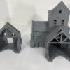 010-0912-0 iglesia europea en ruinas para wargames · Iglesia en ruinas de Overlord 1944