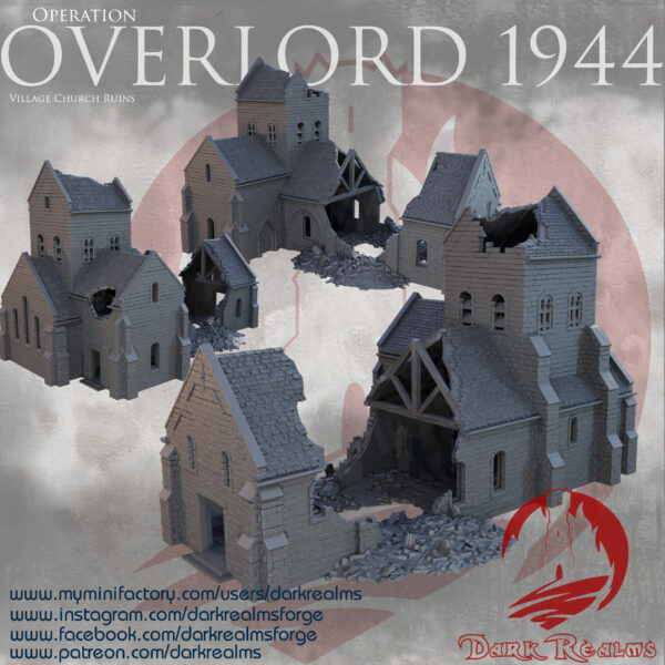 010-0912-9 Iglesia en ruinas de Overlord 1944 · catálogo 9