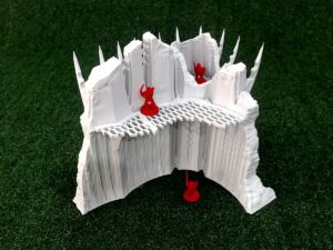 ruina alienígena con plataforma para wargames · Ruinas B de Arlengrad