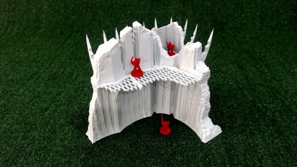 ruina alienígena con plataforma para wargames · Ruinas B de Arlengrad