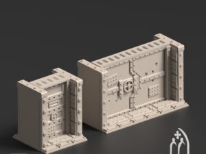 puertas de nave espacial para escenografía · Puertas de Warpzel Hulk