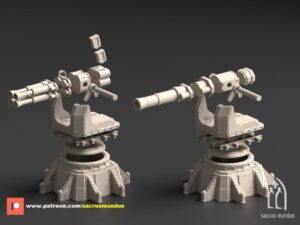 cañones de defensa para escenografía de nave espacial · Cañones de defensa de Warpzel Hulk