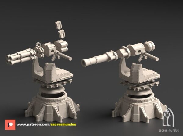 011-0505-0 cañones de defensa para escenografía de nave espacial · Cañones de defensa de Warpzel Hulk