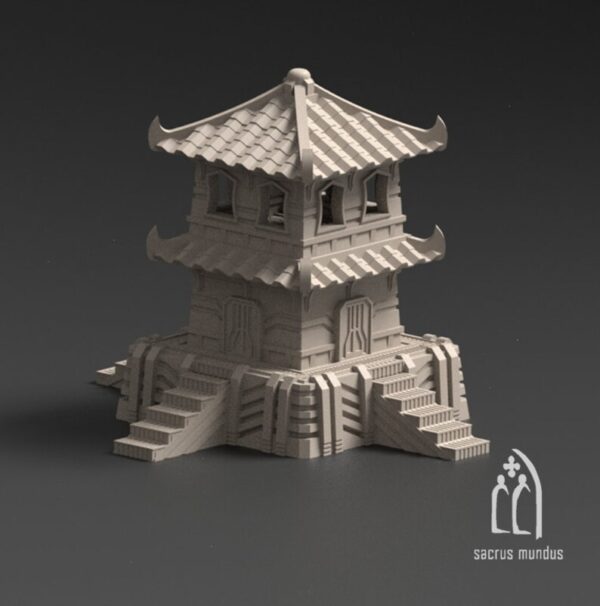 torre oriental para escenografía de fantasía · Torre de Lontan