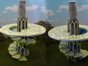 Casa árbol élfica con pasarela · vista 1