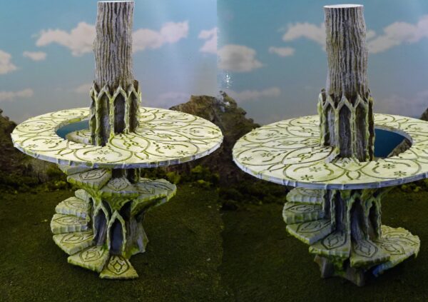 Casa árbol élfica con pasarela · vista 1