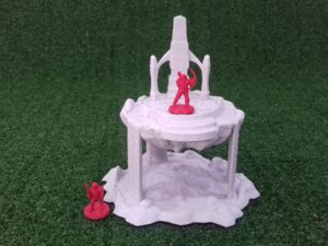 isla flotante élfica para escenografía · Isla flotante élfica con templete