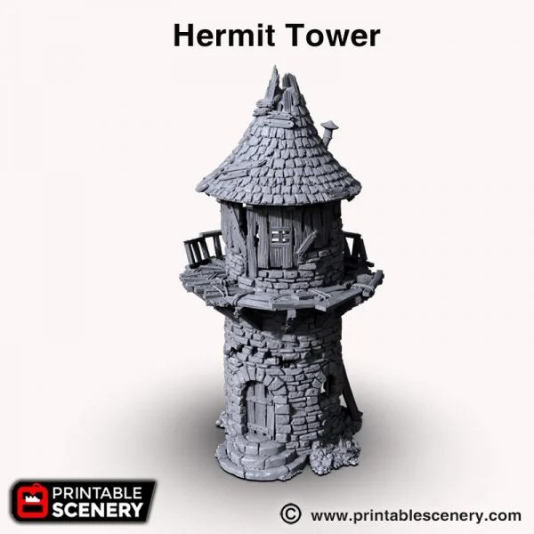 torre de ermitaño para escenografía de fantasía · Torre del ermitaño