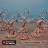 árboles de sangre para escenografía de fantasía · Árboles de sangre de Shadowfey