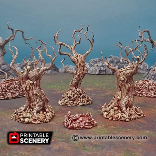árboles de sangre para escenografía de fantasía · Árboles de sangre de Shadowfey