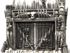100-0801-0 puerta tribal fortificada para escenografía · Puerta tribal fortificada