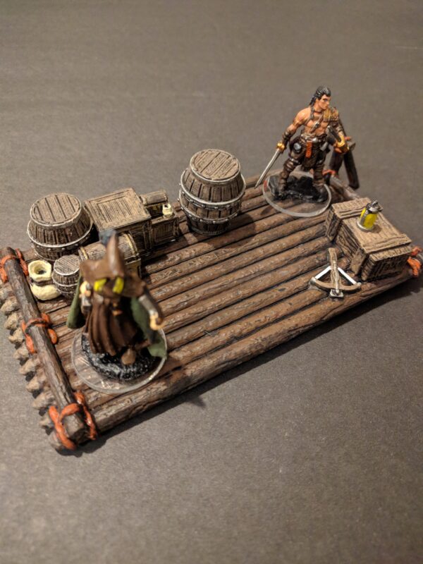 Balsa de río con vela · catálogo 2