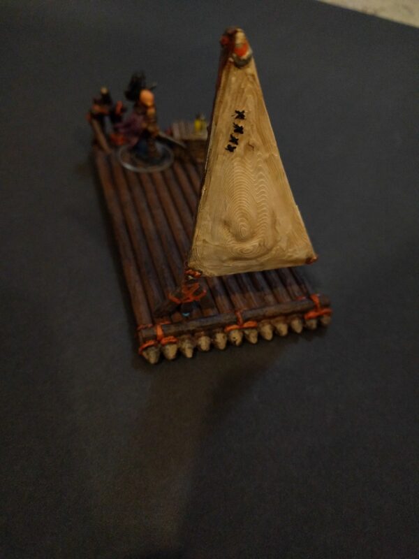 Balsa de río con vela · catálogo 3