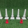 500-0040-0 obeliscos marcadores de objetivos para escenografía · 6 obeliscos de objetivo