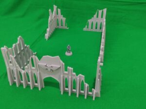 ruina gótica grande para escenografía futurista · Ruina imperial gótica grande