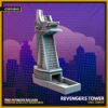 500-0159-0 torre de dados futurista con bandeja · Torre de dados futurista
