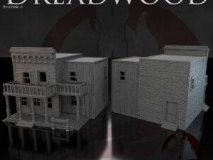 Vistas del edificio 6 de Dreadwood con fachada de madera y ladrillo