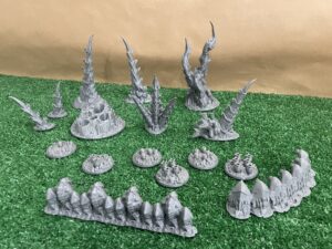 Escenografía alienígena · 16 piezas · catálogo 1