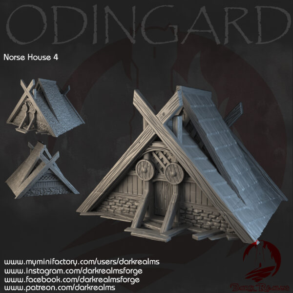OdinHouse4Release v2 Casa nórdica para wargames de miniaturas · Casa nórdica 4 · Odingard