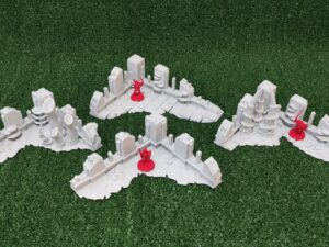 Tyranid ground ruins - warhammer 40k terrain (3) corner ruin