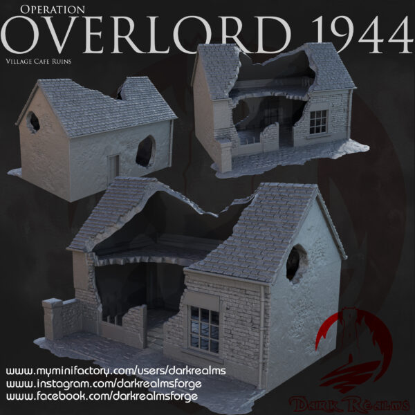 Village Cafe MMF Dark 2__3 Café en ruinas · Overlord 1944