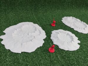 crater tabletop warhammer (1) tres cráteres de explosión para escenografía · 3 cráteres de explosión