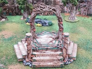 portal élfico con escaleras · Portal élfico
